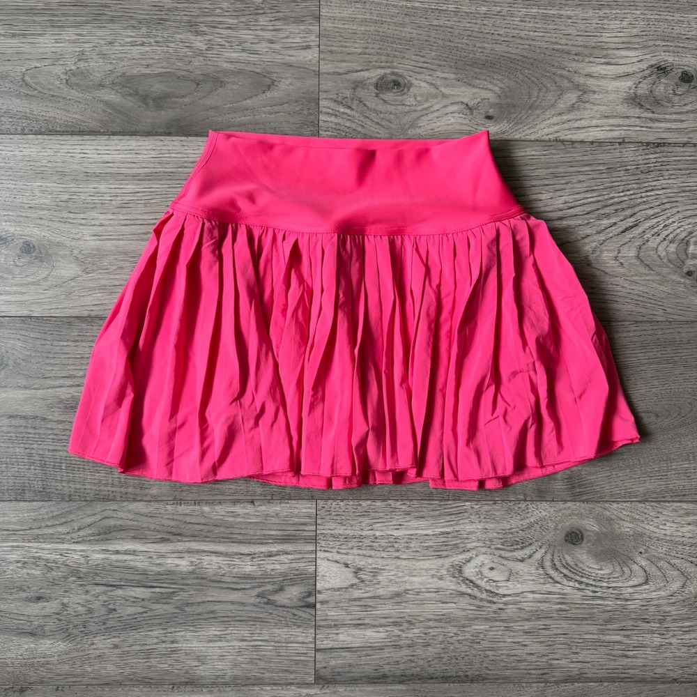 CRZ YOGA Women Pink Pleated Tennis Skort Athletic Golf Running Skirt Size M